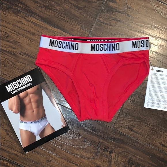 New moschino red logo brief underwear size small - Picture 5 of 8